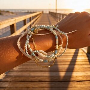 Pura Vida Shell Charm Bracelet Set
